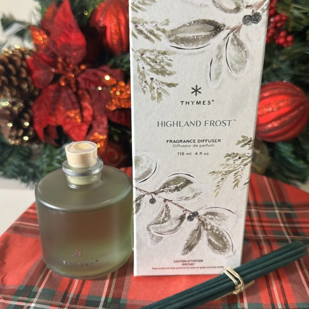 Thymes Petite Highland Frost Diffuser - Home Fragrance Diffuser Set Includes